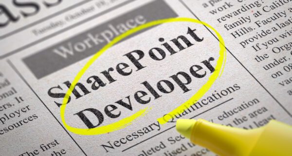Share Point Developer Vacancy in Newspaper. Share Point Developer Vacancy in Newspaper. Job Seeking Concept.